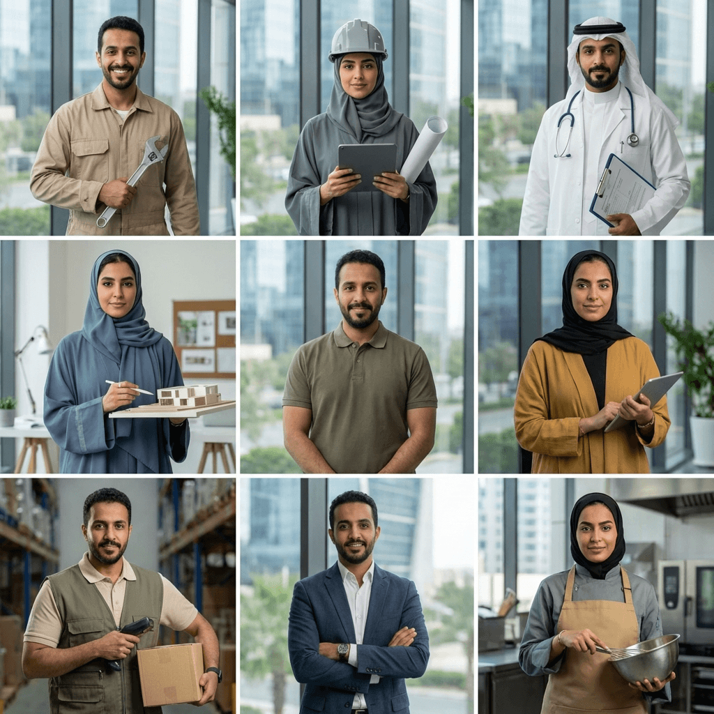 Iraqi electrician working on electrical wiring