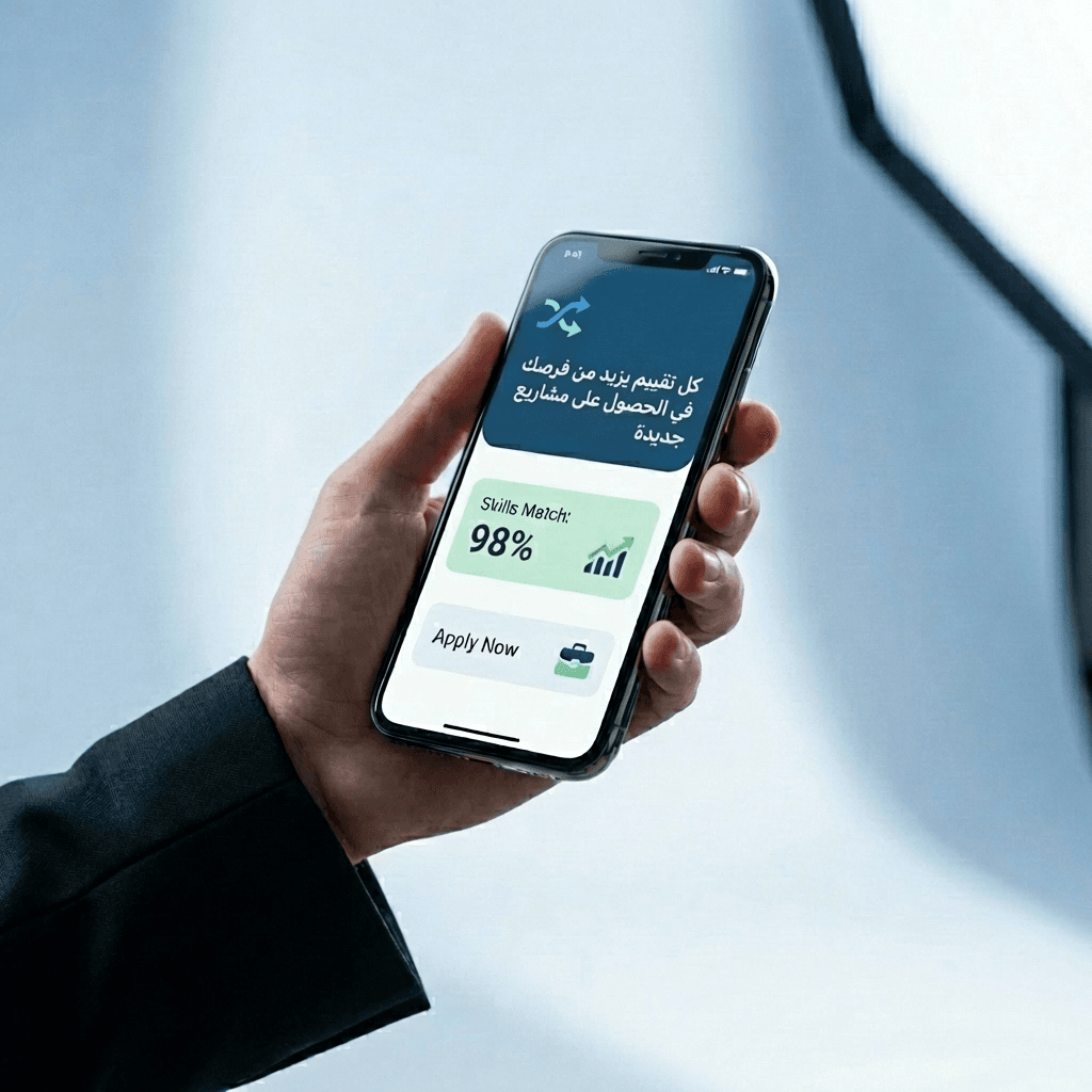 Tradesperson managing schedule on Sanad